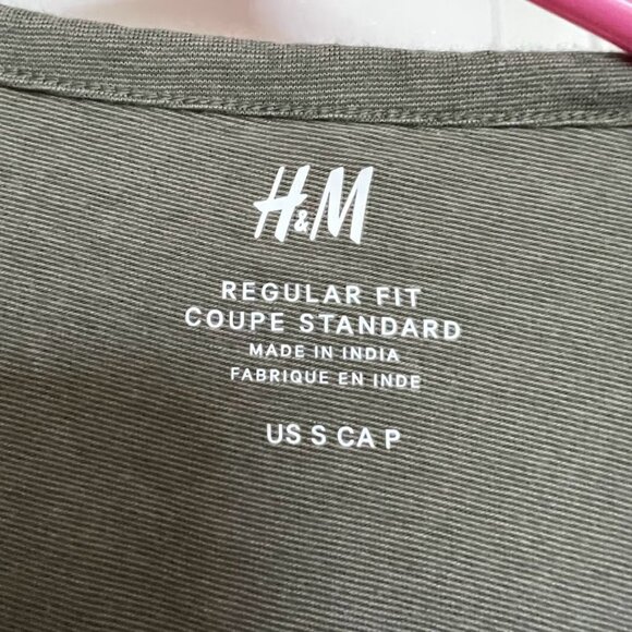 H&M Women's Tank Top Regular Fit Olive Army Green Stretch Size Small - Picture 3 of 4